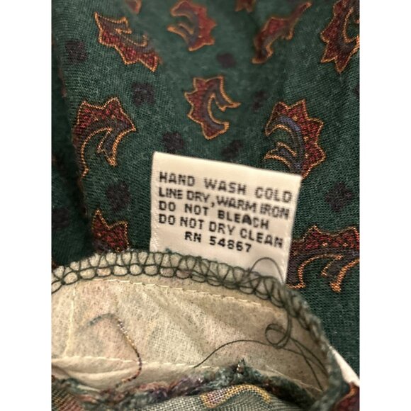 Vintage Compagnie Internationale Express Printed Y2K 1990s Midi Dress Large - Picture 6 of 6